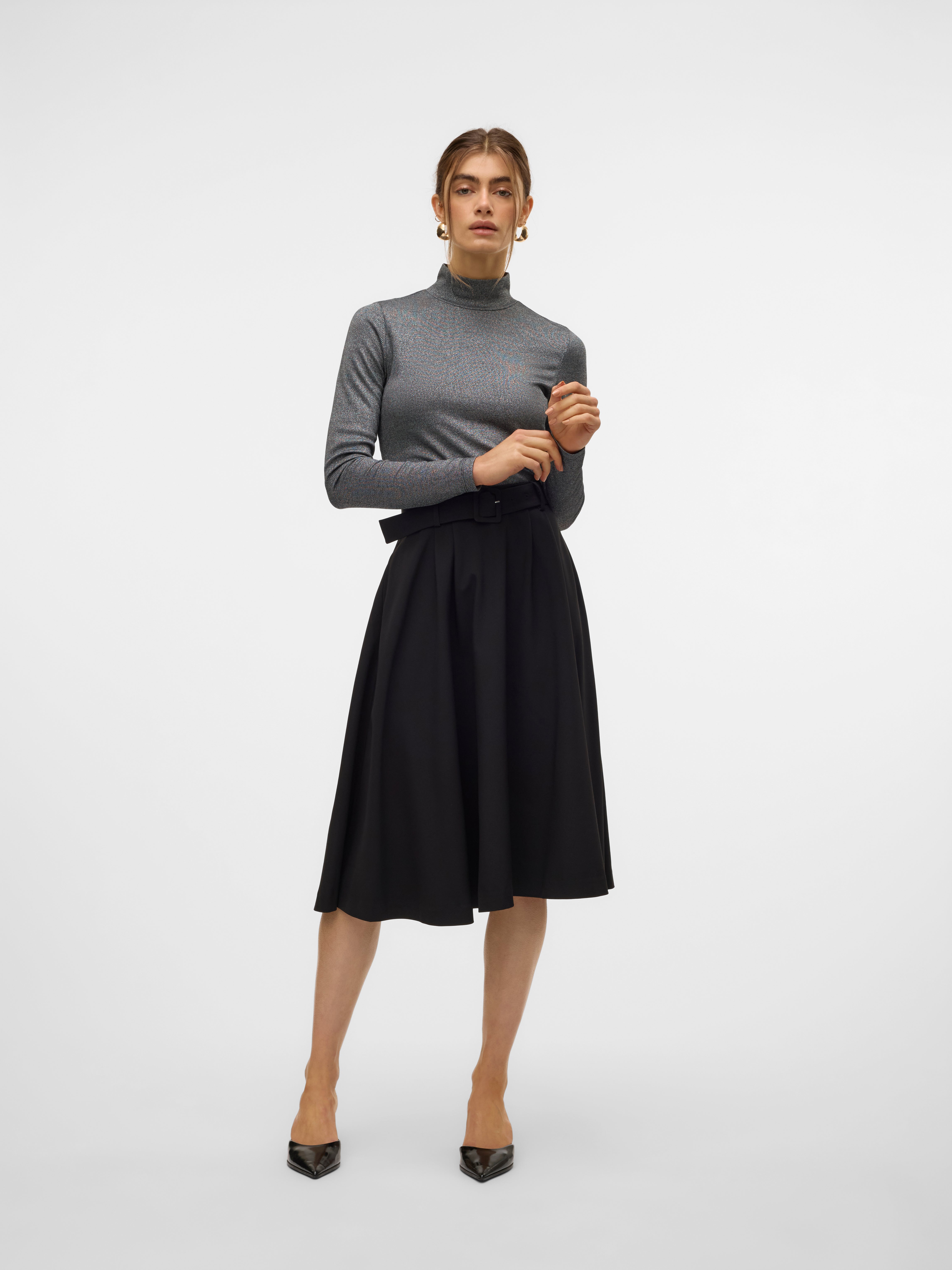 VMTARISA Hohe Taille Langer Rock