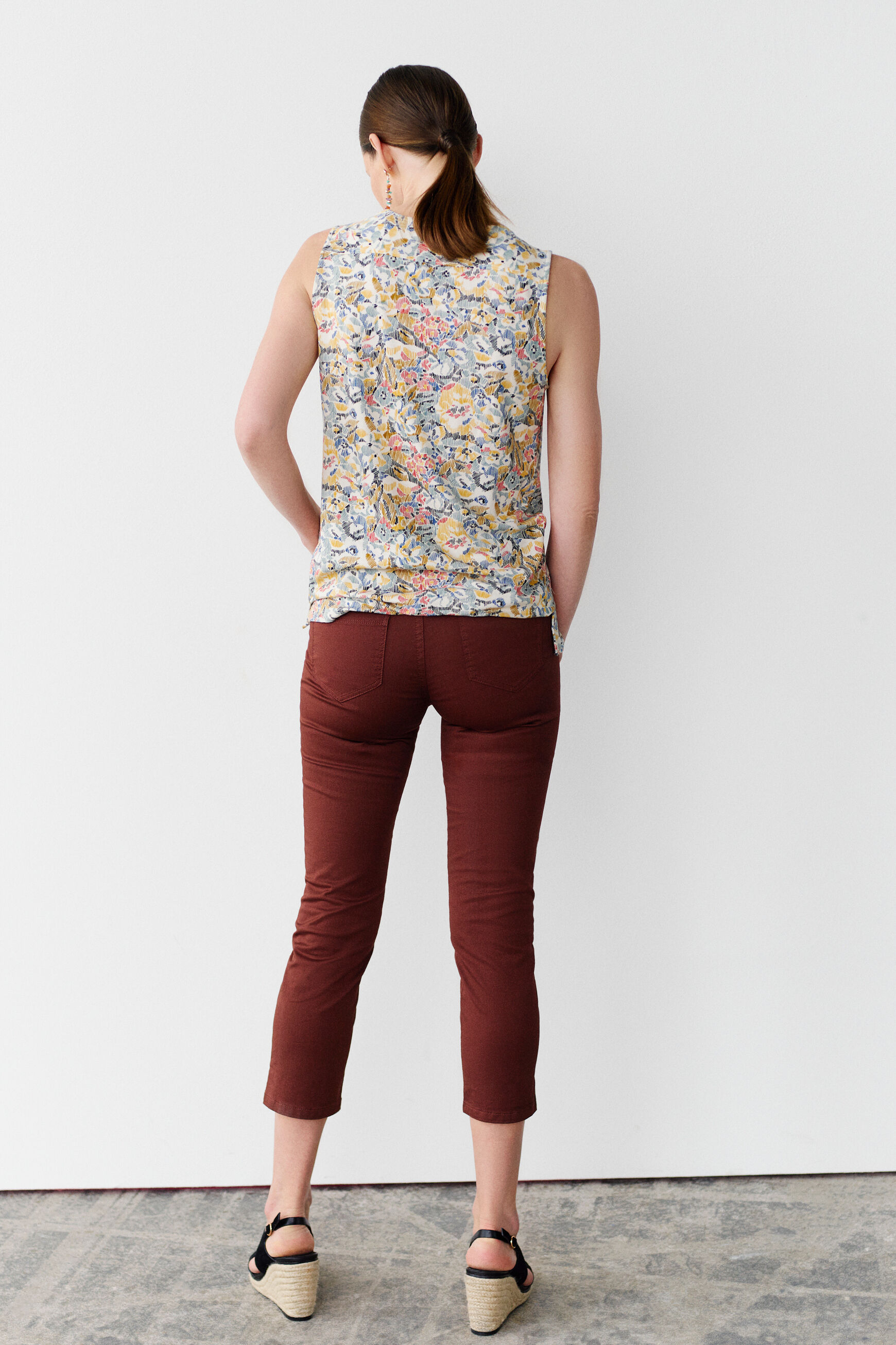 pantalon mason marron fonce femme