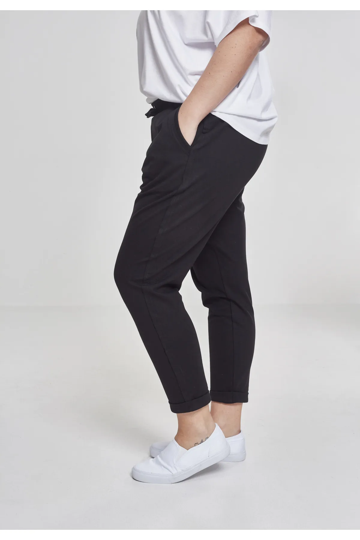 Urban Classics  Damen Ladies Terry Turn Up Pants