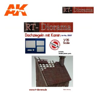 Roof Tiles with Chimney 1/35