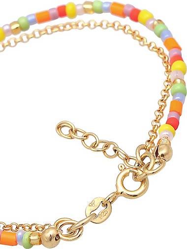 Elli Armband Kids Layer Smile Emoji Beads Bunt 925 Silber
