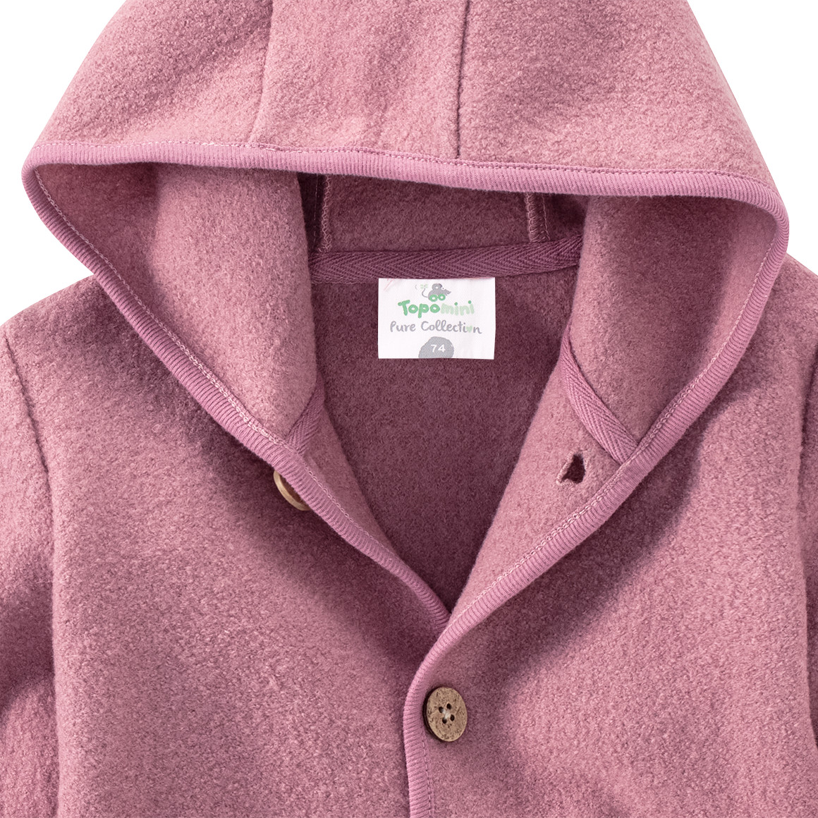 Baby Wollwalk-Jacke mit Umschlagbündchen