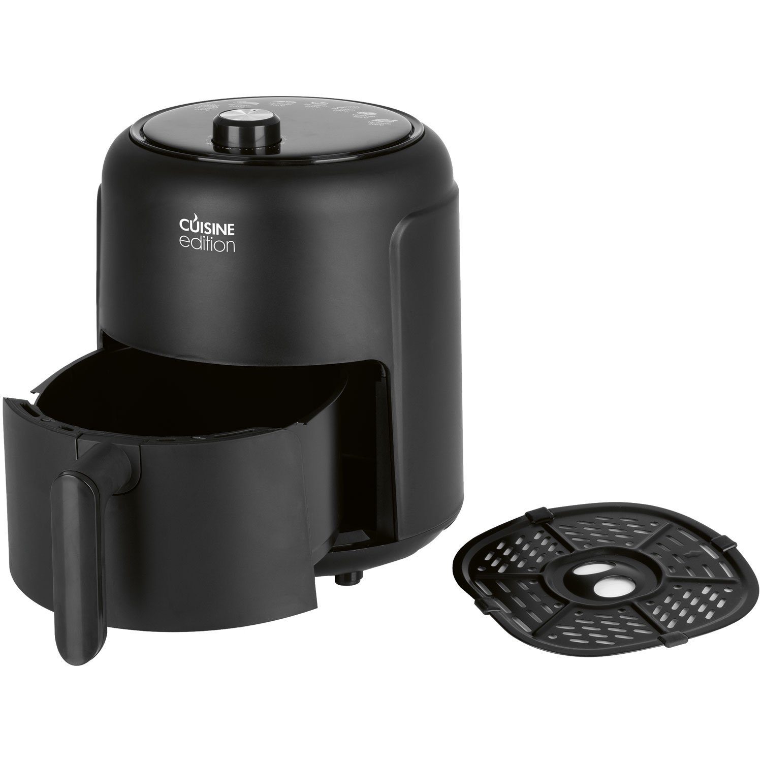 Cuisine Edition Heißluftfritteuse 12614, 1000 W, 2,3 Liter Fassungsvermögen, Drehregler, 200°C, Timer (1-60 Minuten)