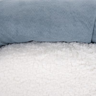 Hundebett Memory oval, grau-blau