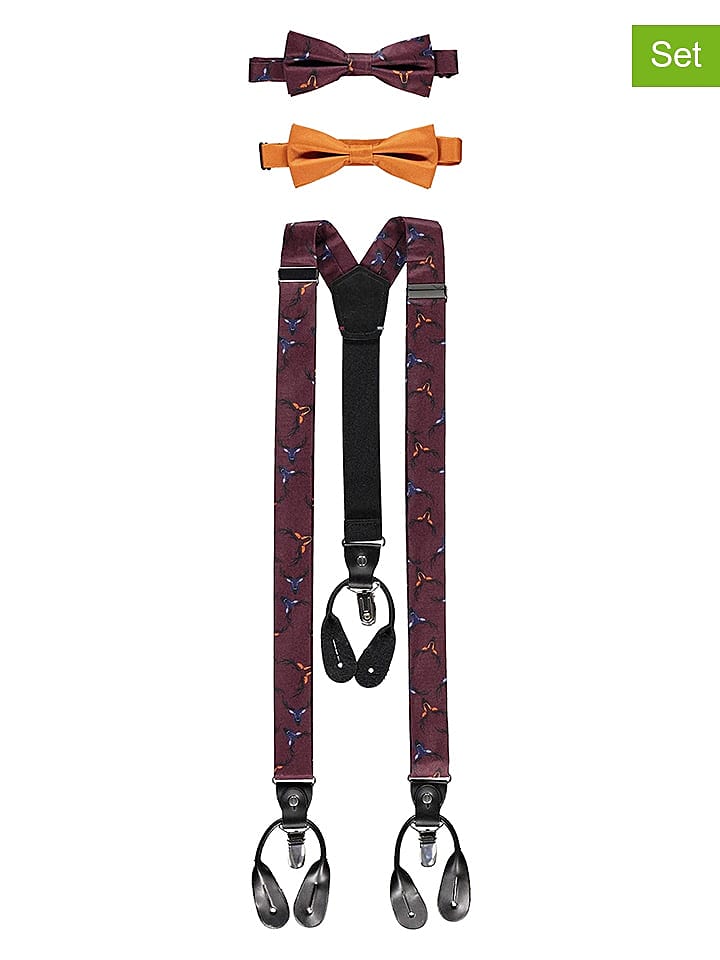 Lerros 3tlg. Set in Bordeaux/ Orange günstig kaufen onesize