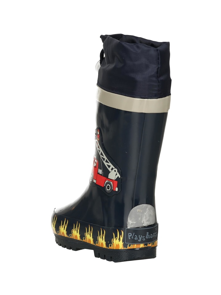 Playshoes Gummistiefel Feuerwehr in Marine günstig kaufen