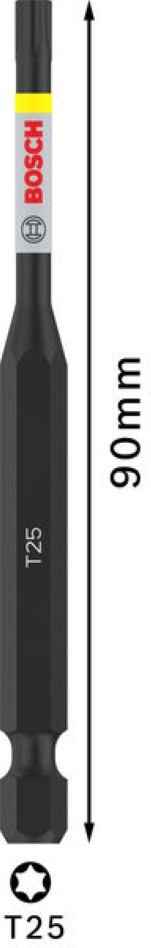 Bosch Blue Accessories 2608522536 PRO Torx-Schlagschrauberbit T25 90 mm