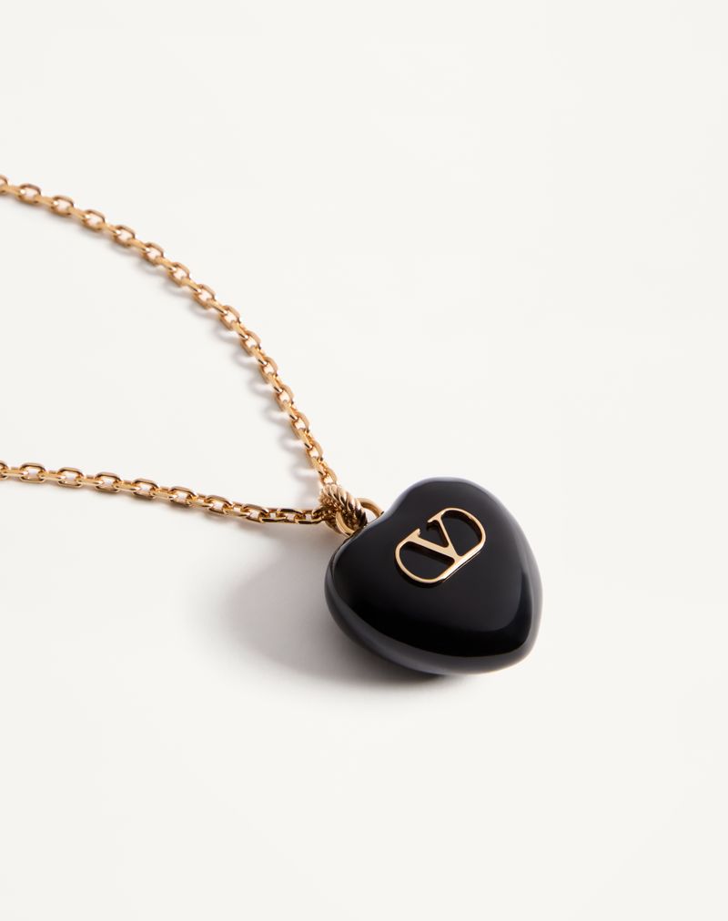 Colar Coeur Royal em metal e esmalte
