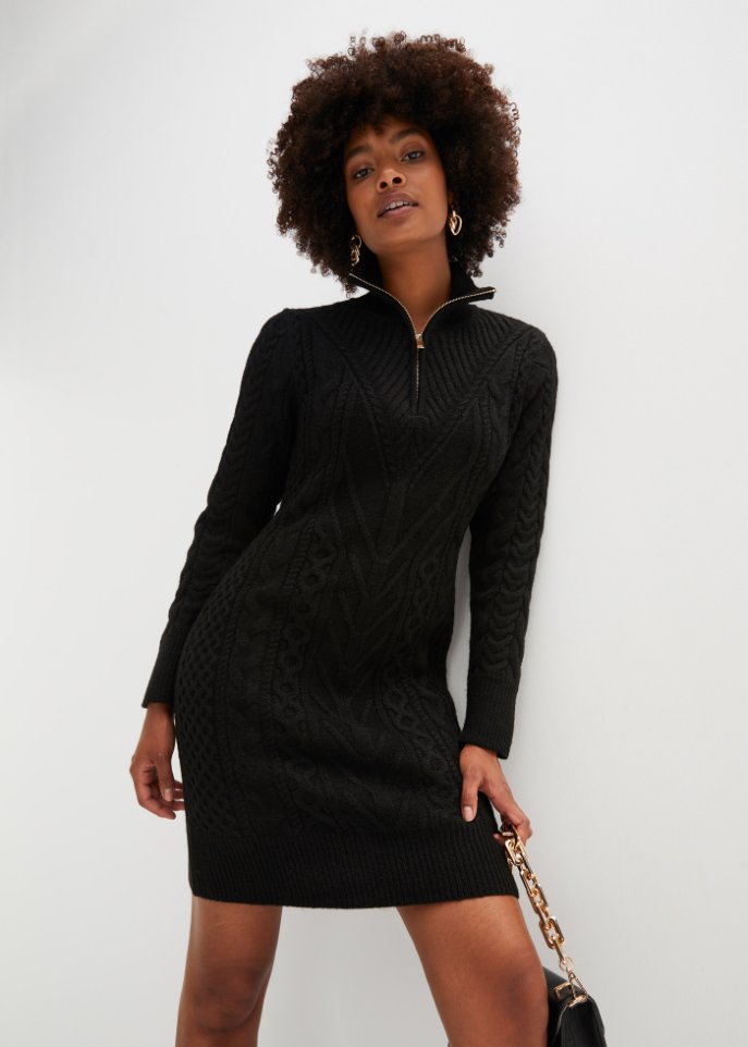 Strickkleid mit Reißverschluss