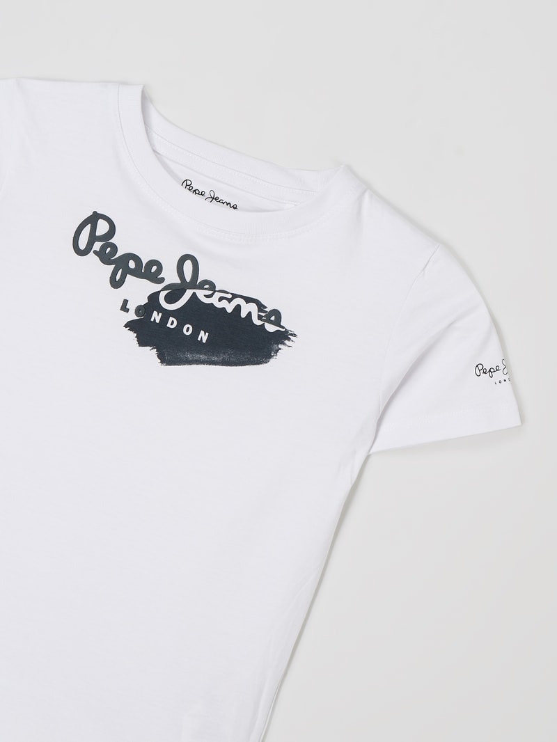 T-Shirt aus Baumwolle Modell 'Celio' in weiß