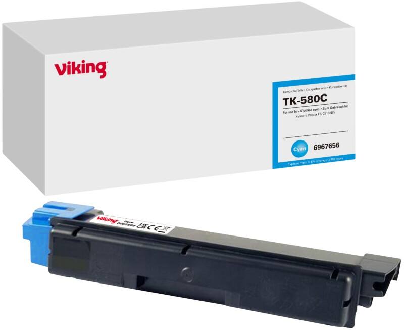 Viking TK-580C Kompatibel Kyocera Tonerkartusche Cyan