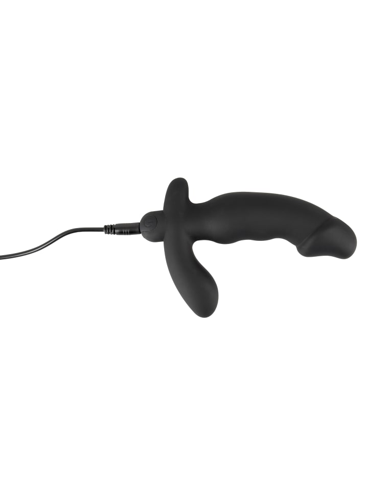ANOS Prostata-Vibrator C*ck Shaped Butt Plug with Vibration in schwarz günstig kaufen 14 cm