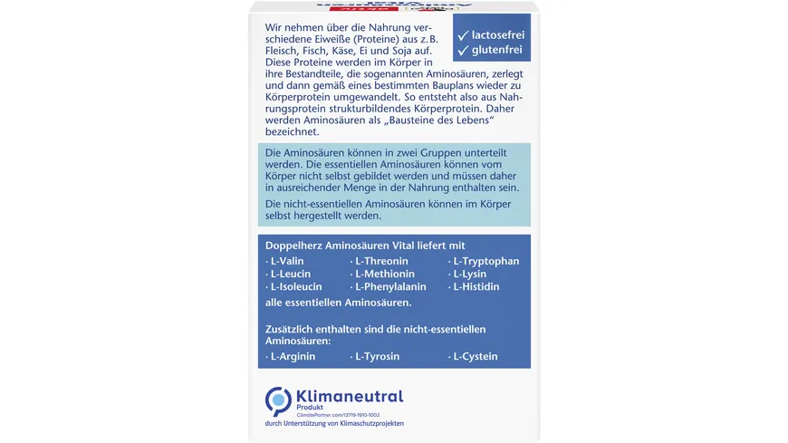 Doppelherz Aminosäuren Vital 30 Kapseln