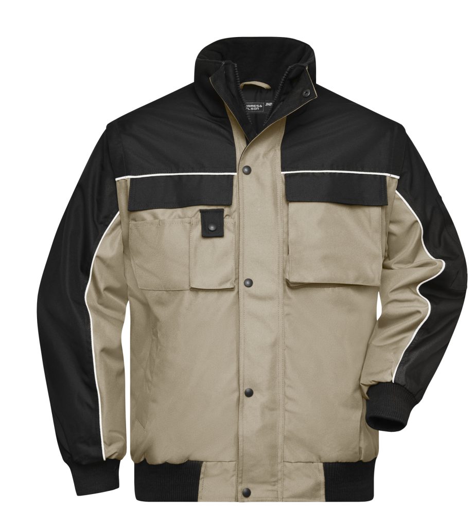 James & Nicholson Arbeitsjacke Robuste Arbeitsjacke mit abnehmbaren Ärmeln Workwear Jacket JN810