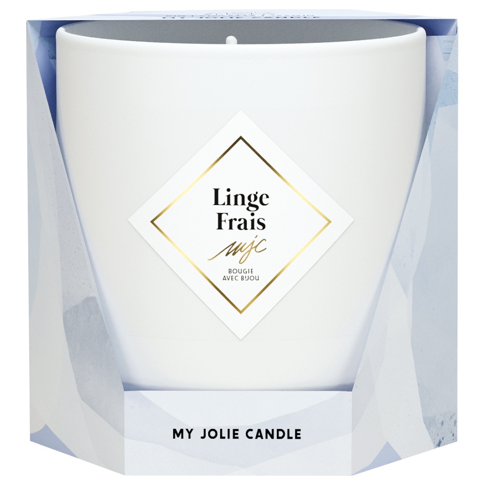 my jolie candle Bougie bracelet or bille noire linge frais Bougie