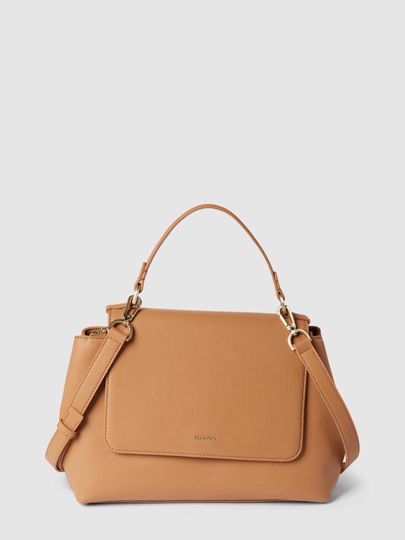 Handtasche mit verstellbarem Schulterriemen in camel