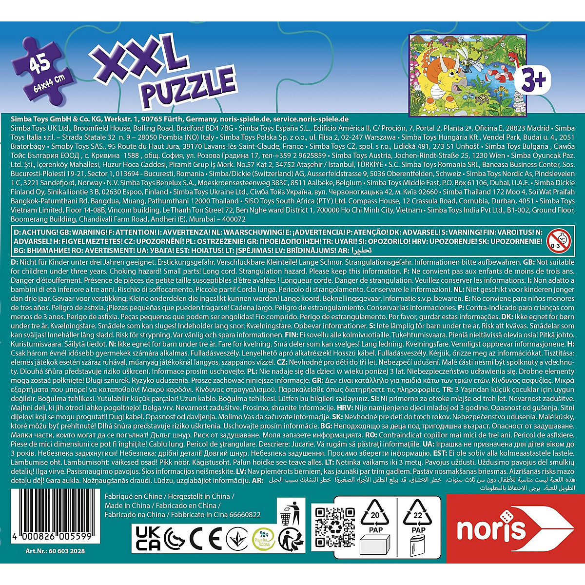 XXL Puzzle Dinosaurier