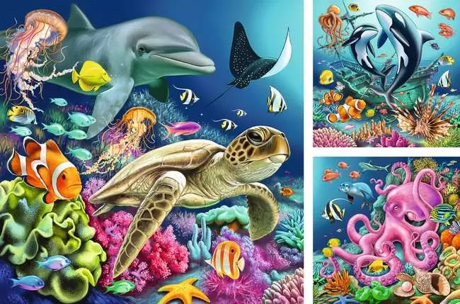 Kinderpuzzle ab 5 Jahren - Bezaubernde Unterwasserwelt - 49 Teile