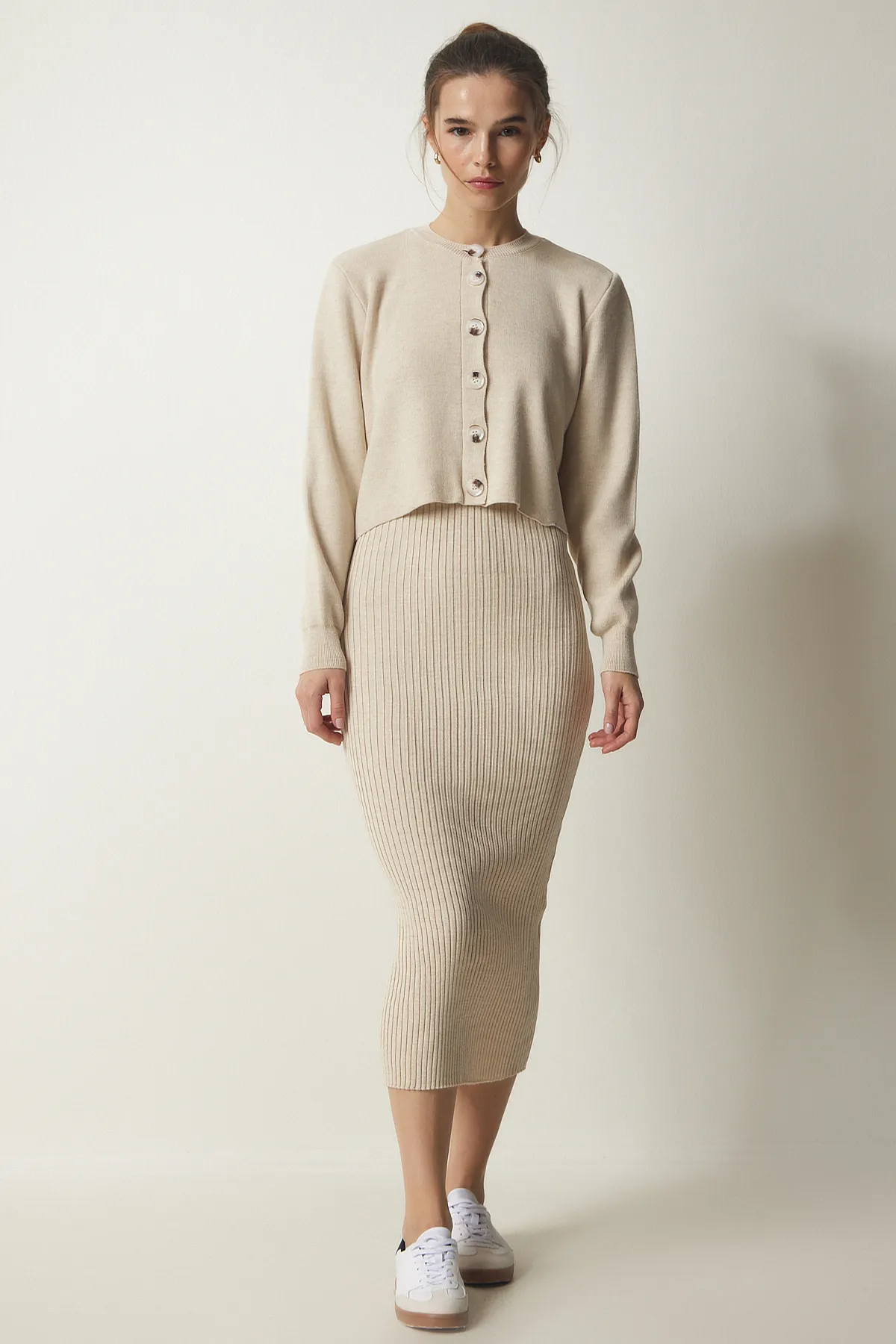 Happiness İstanbul  Zweiteiler - Beige - Regular Fit