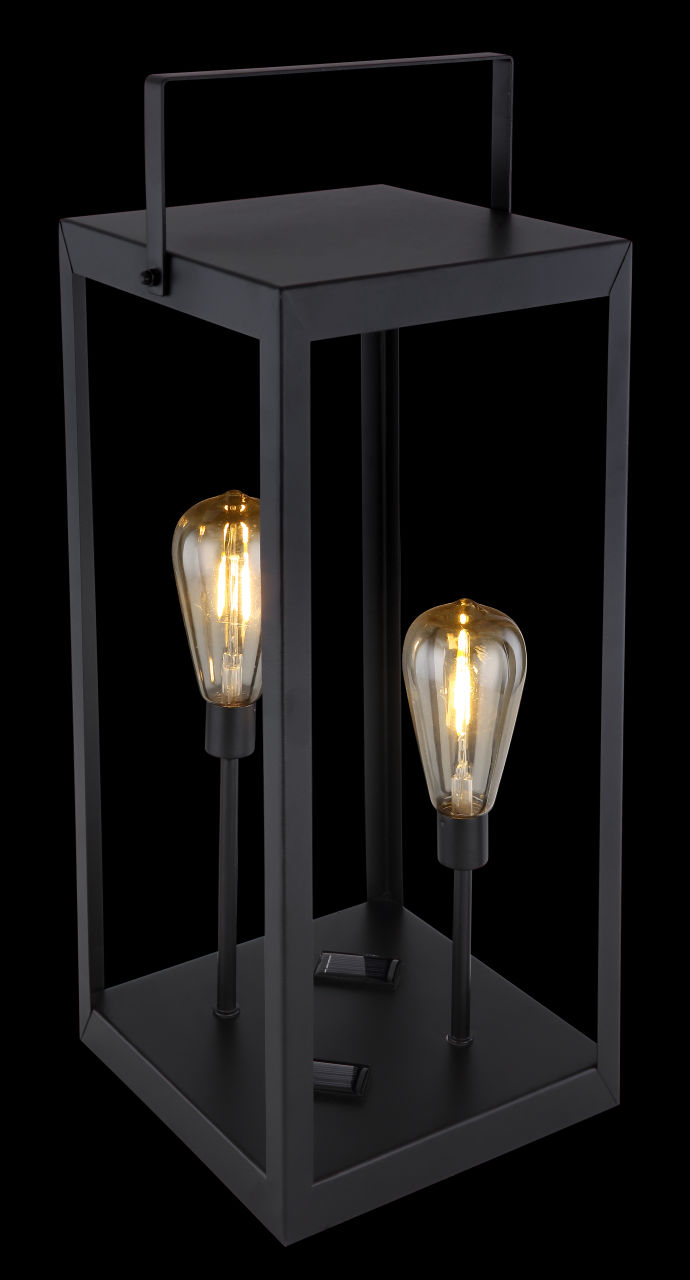 Globo Lighting - DORIS - Solarleuchte Metall schwarz, 2x LED