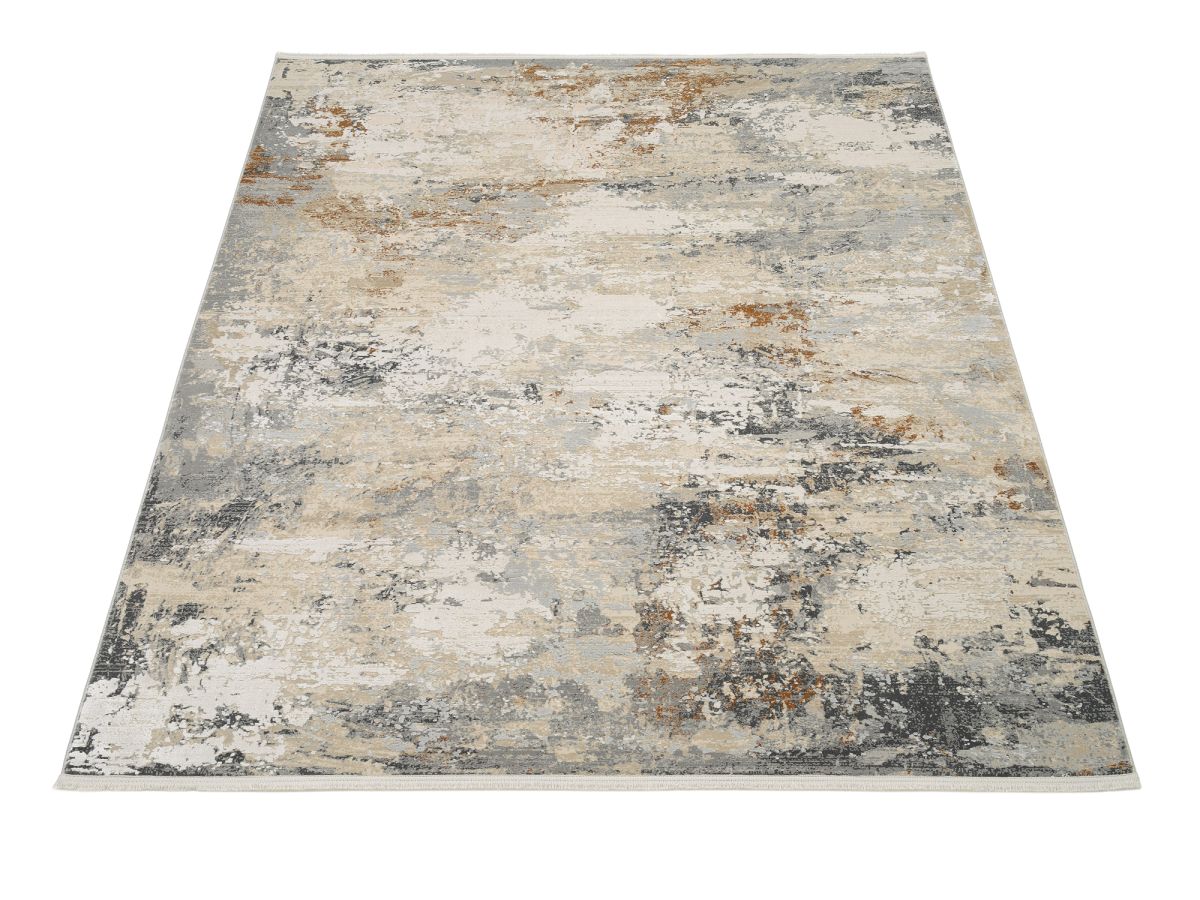 Webteppich Gala Beige-Grau 67 x 130 cm