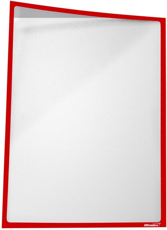 Ultradex DIN A3 Inforahmen Magnetisch Rot nicht haftend Kunststoff 889305 43,5 (B) x 31,2 (H) cm 5 Stück