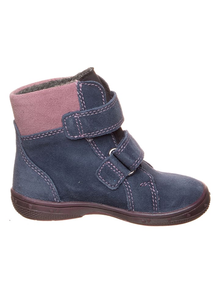 Richter Shoes Leder-Winterboots in Dunkelblau günstig kaufen