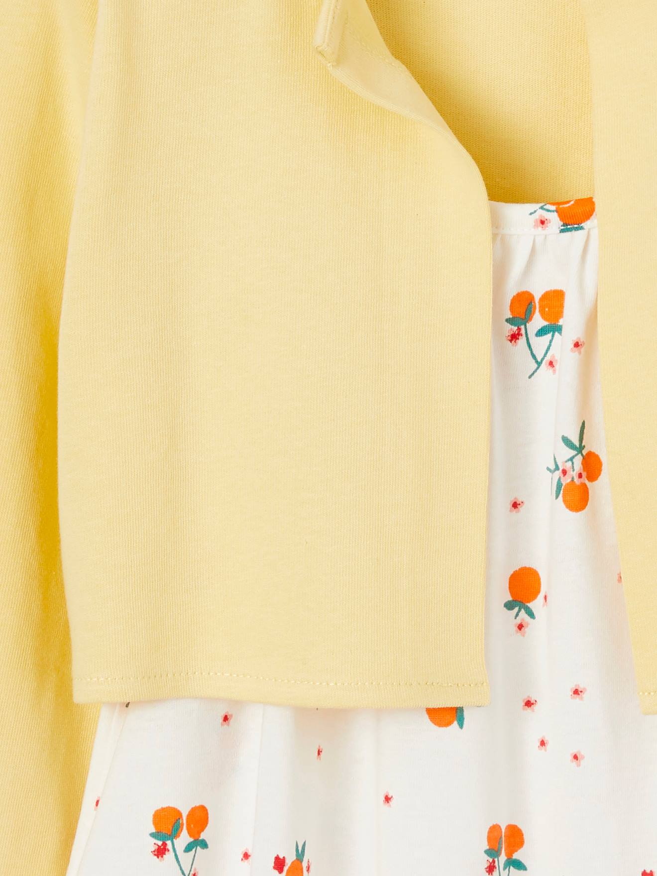 Ensemble robe et boléro fille jaune pâle
