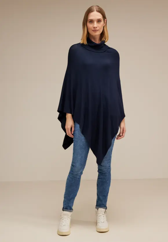 Street One Strickponcho mit Rollkragen