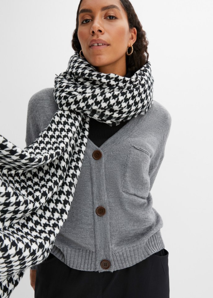 Verkürzte Strickjacke mit großen Taschen