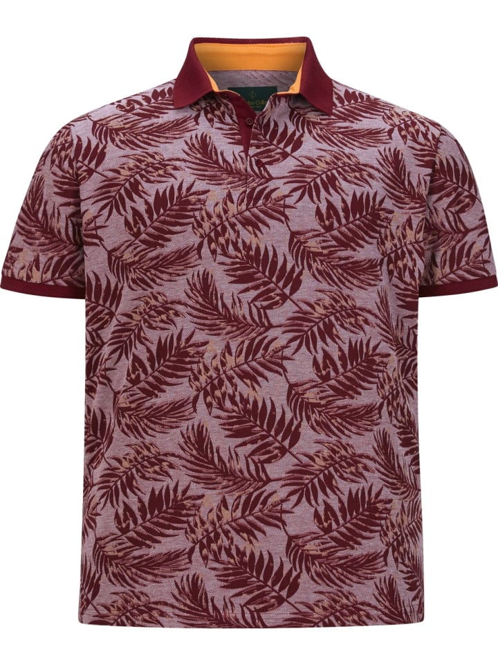 Charles Colby Poloshirt EARL ANGUS in rot gemustert günstig kaufen