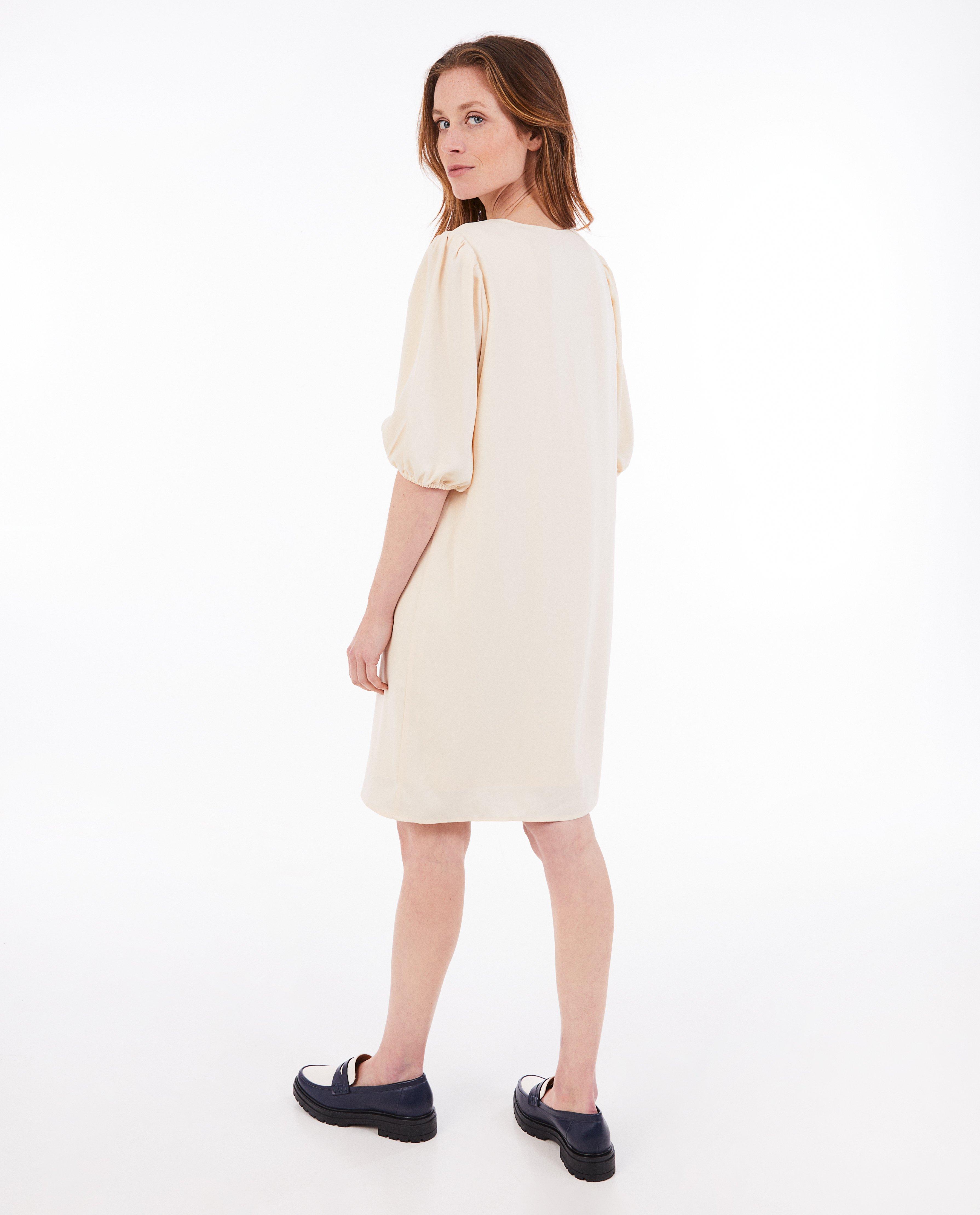 Rochie albă de lungime medie Sora, albă
