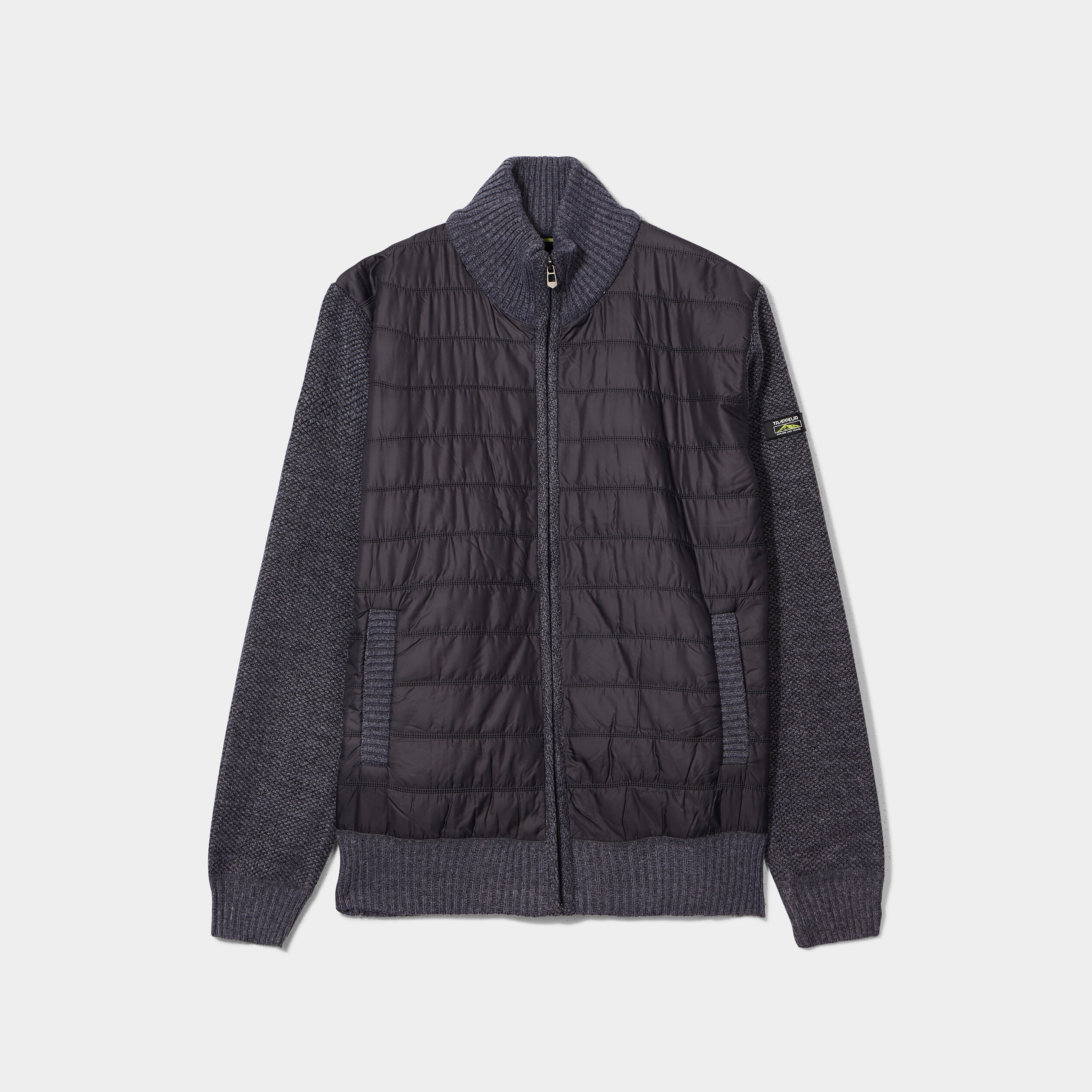 Gilet matelassé zippé Trappeur gris foncé homme | La Halle