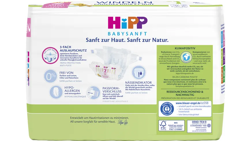 HiPP Babysanft Windeln Mini 2 Vorratsbox