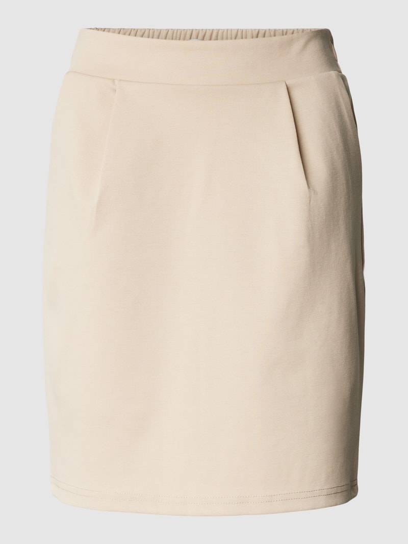 Minirock mit Bundfalten Modell 'Kate' in beige