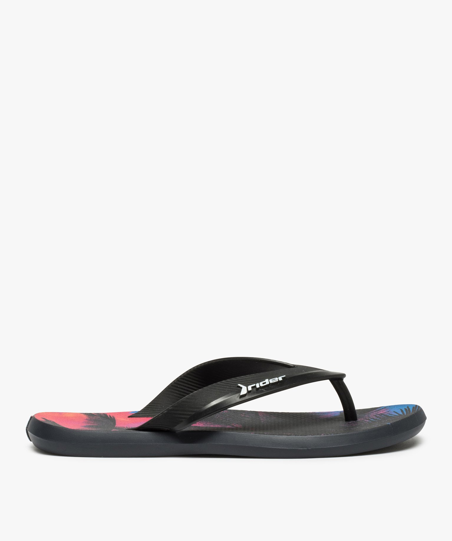 Tongs Garçon à semelle imprimée cocotiers - Rider noir | GEMO