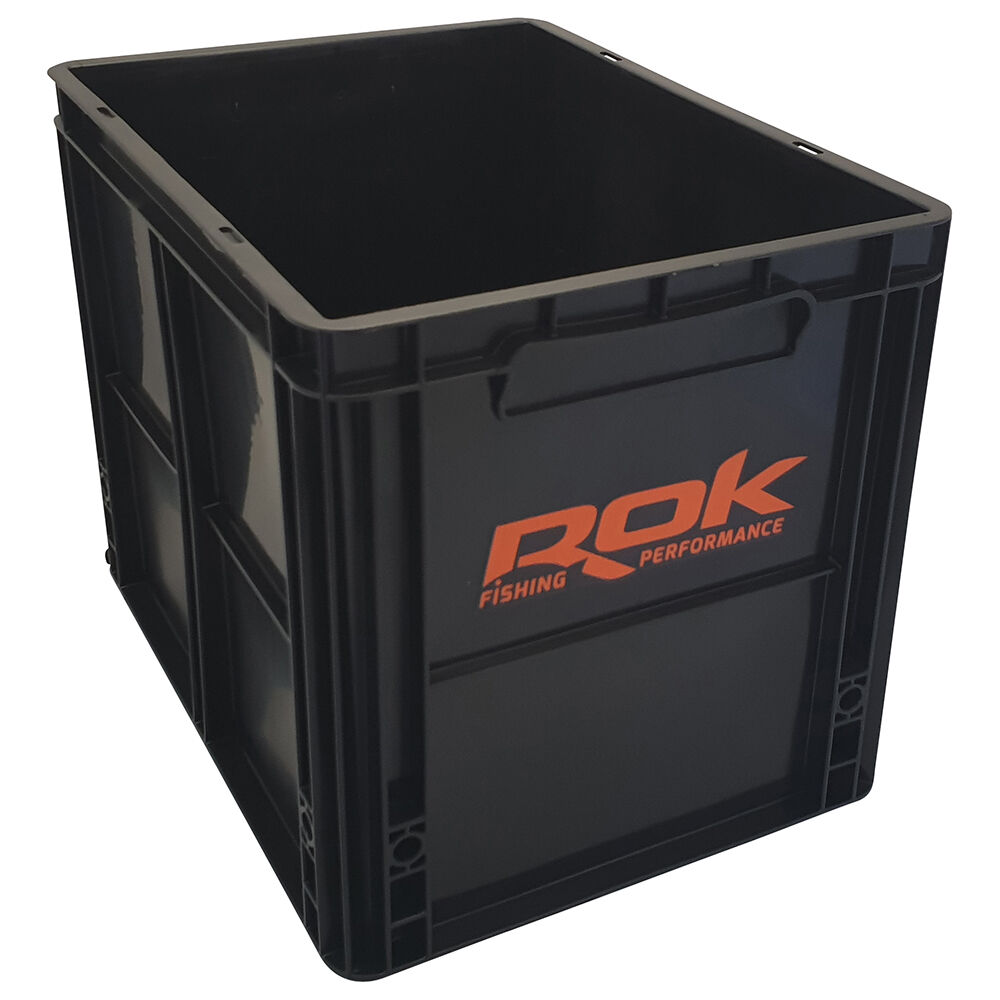 Rok Kit Crate 433 Schwarze Aufbewahrungsbox + Deckel