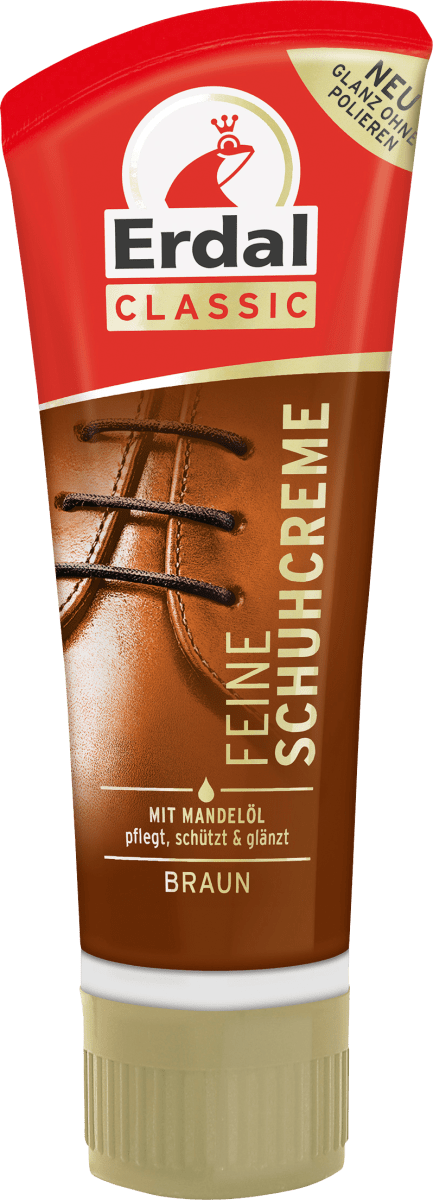 Schuhcreme fein Mittelbraun, 75 ml