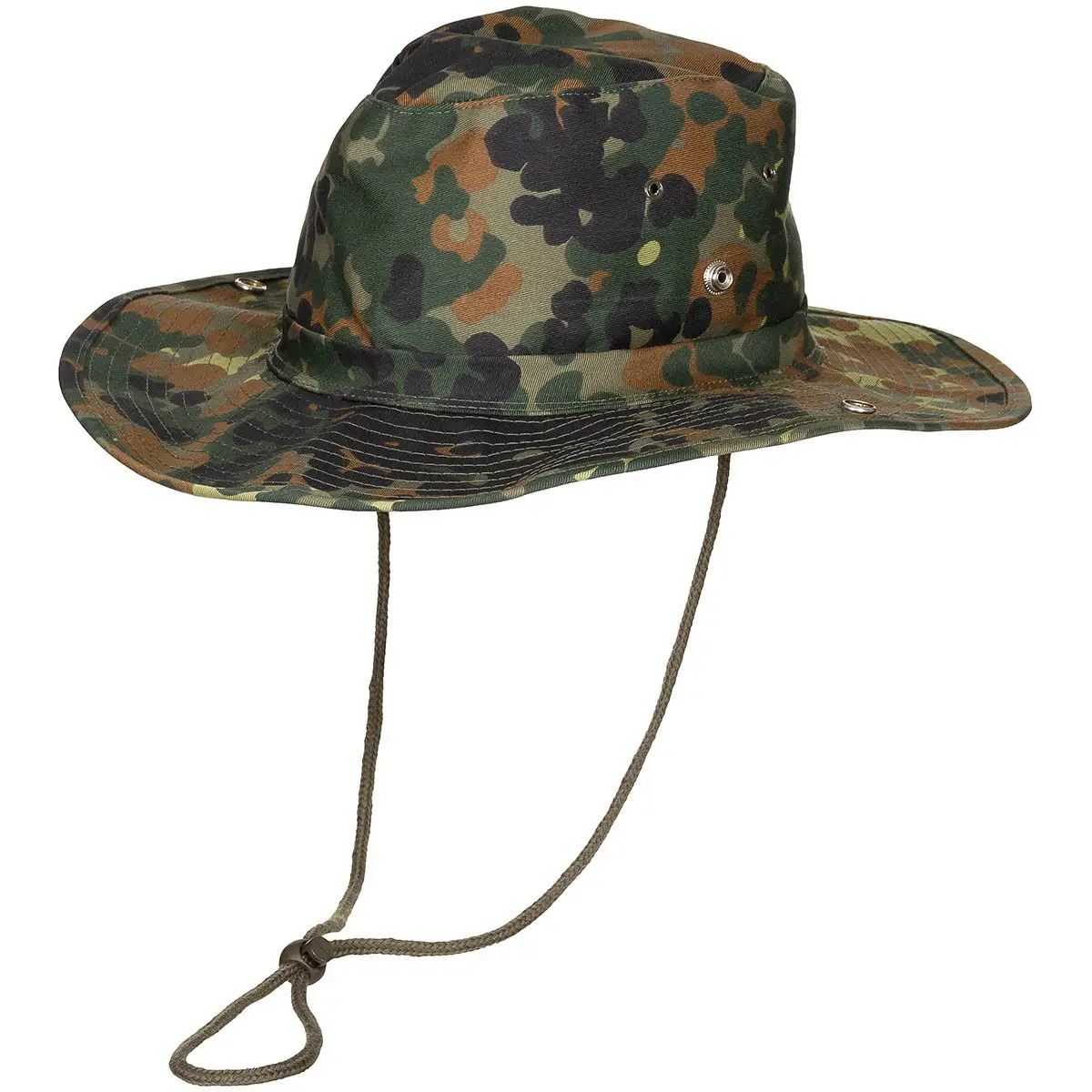 US Buschhut mit Kinnband flecktarn
