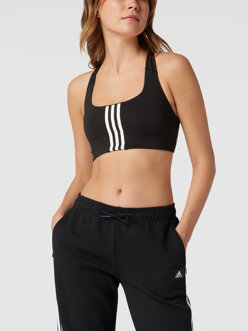 Bustier mit Label-Streifen in schwarz