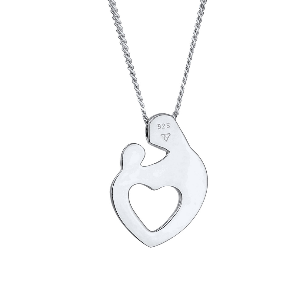 Elli Elli by Julie & Grace Collier femme Coeur Pendentif mère et enfant en argent 45 c collier