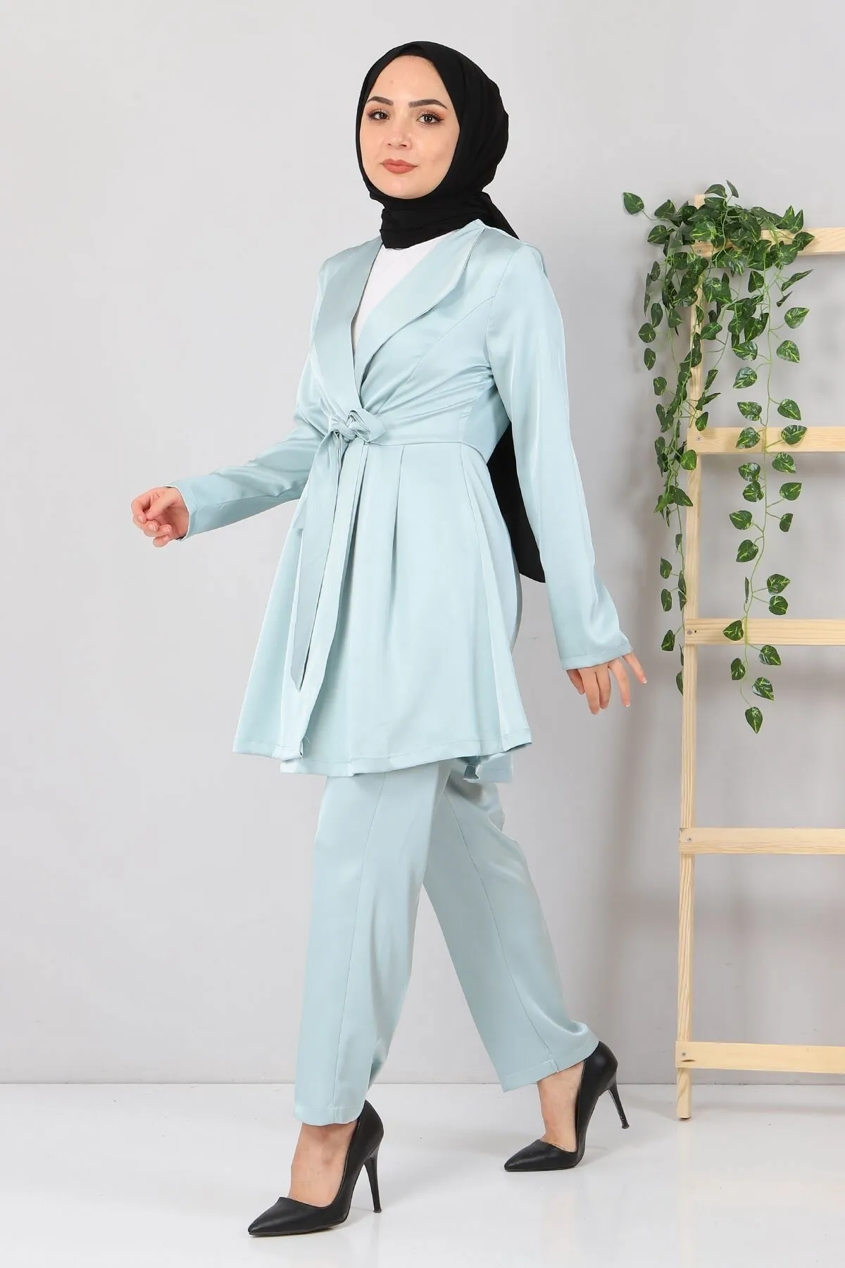 Modamihram  Satinkombination Mint 10658