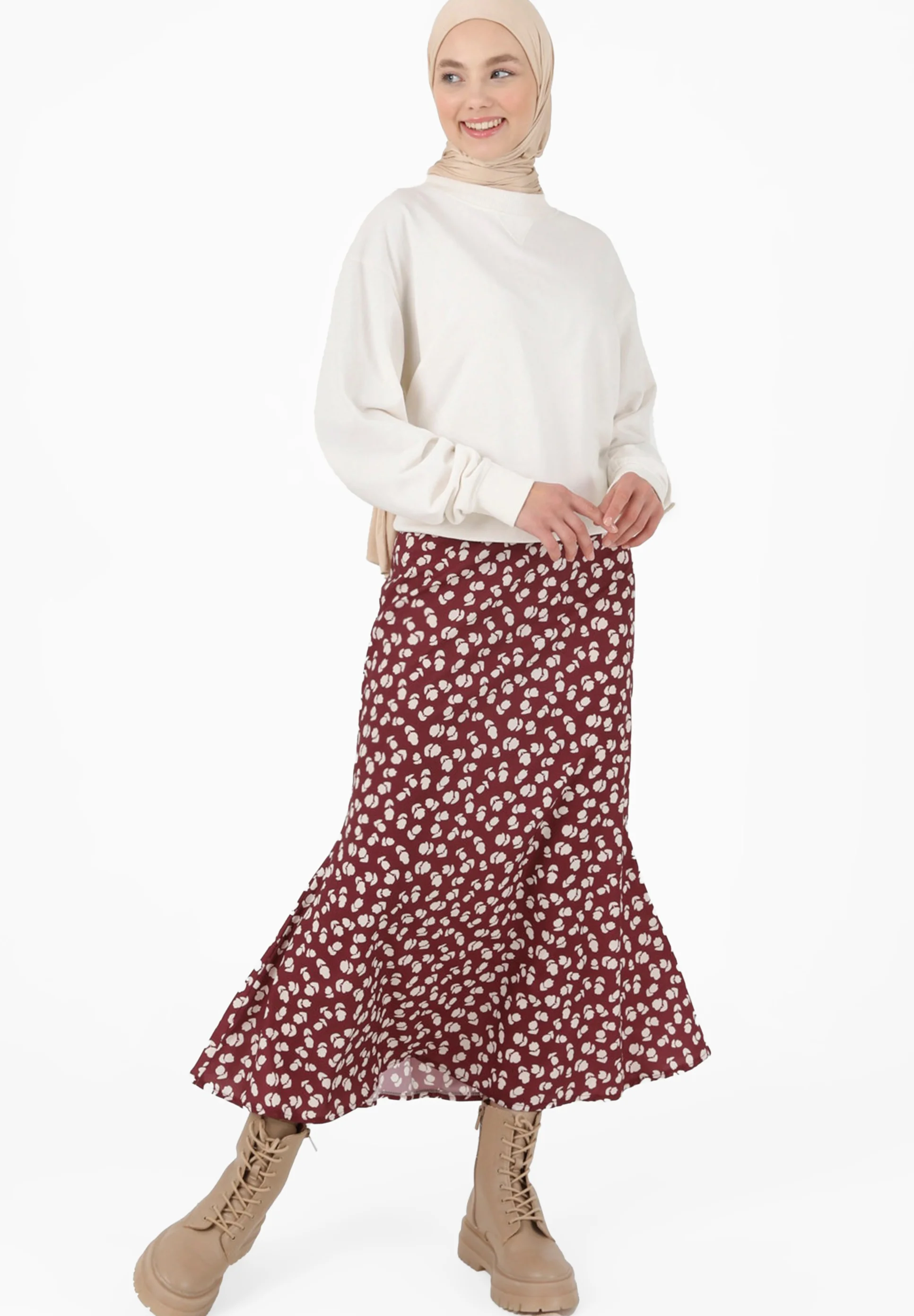 Modanisa FLORAL-BENIN - Falda larga