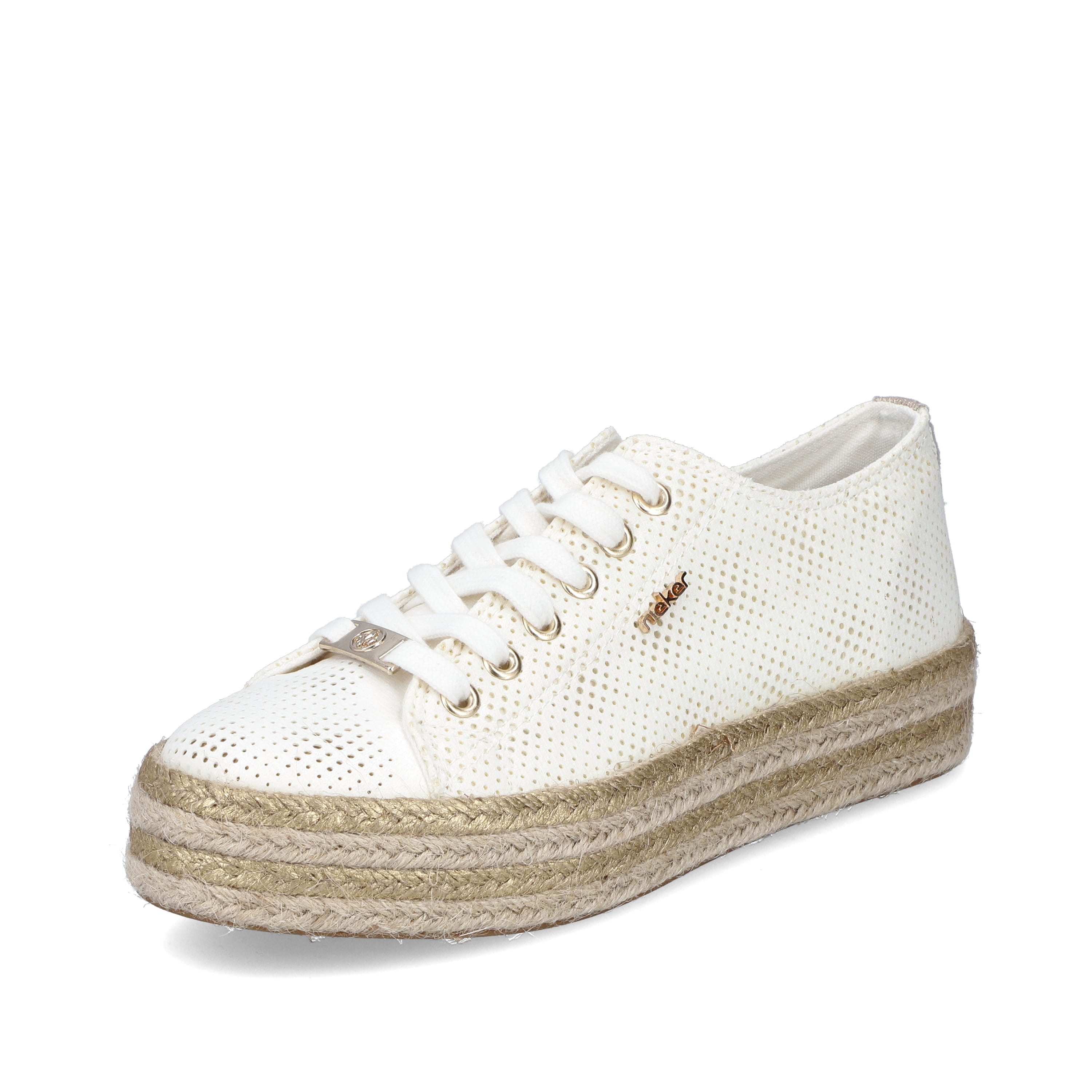 Rieker Damen Schnürschuhe schwanenweiss