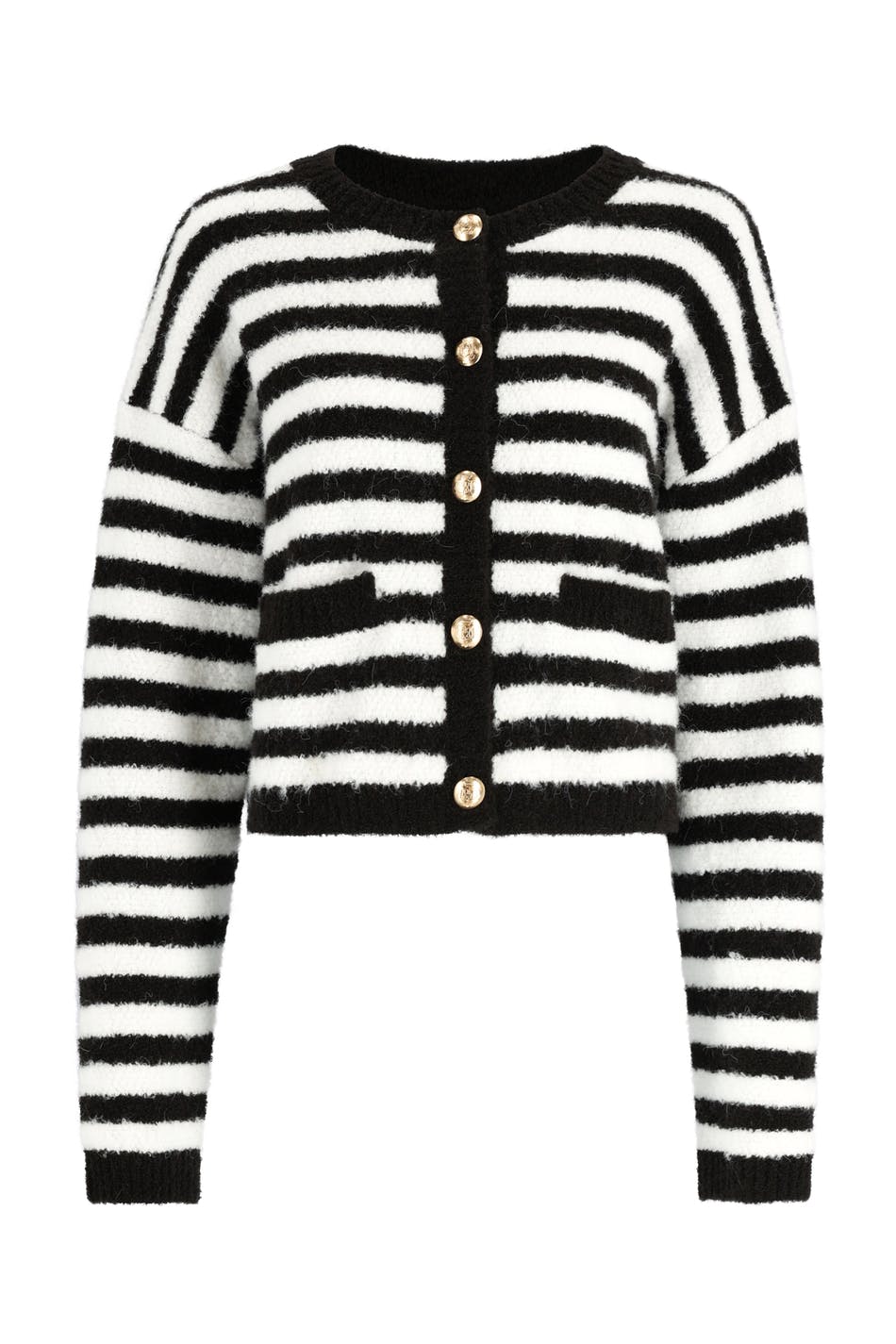 Stripe knitted cardigan