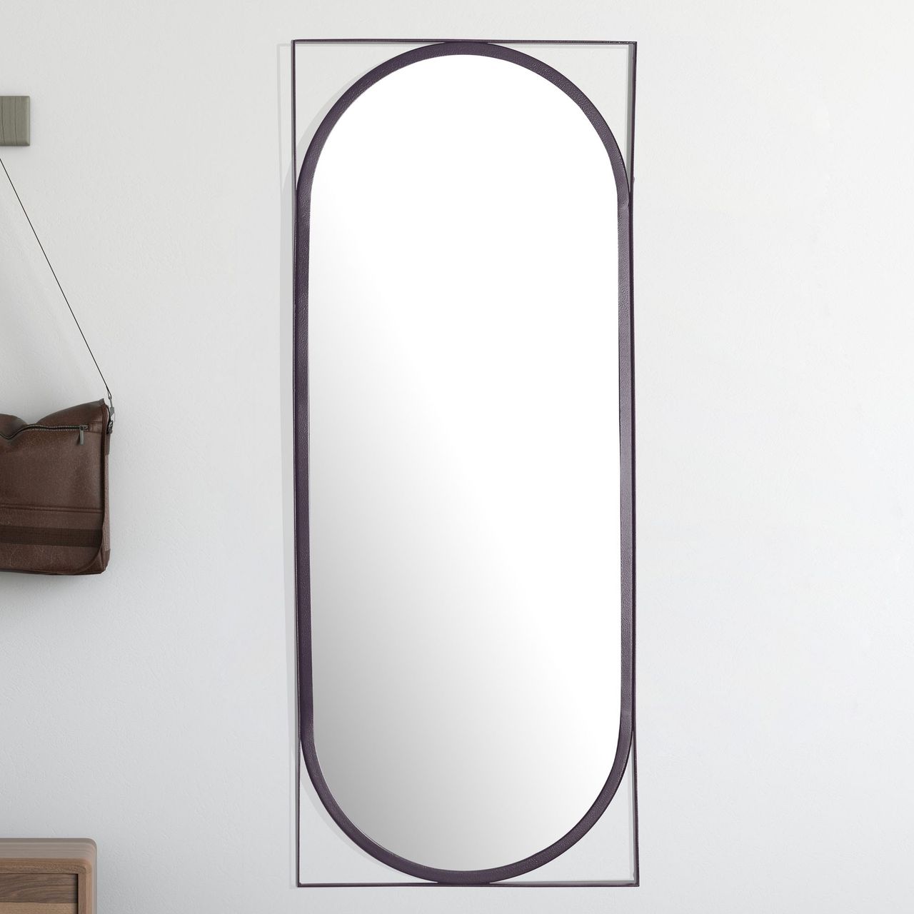 Wohnling Wandspiegel Rechteckig 37x91 cm Metall