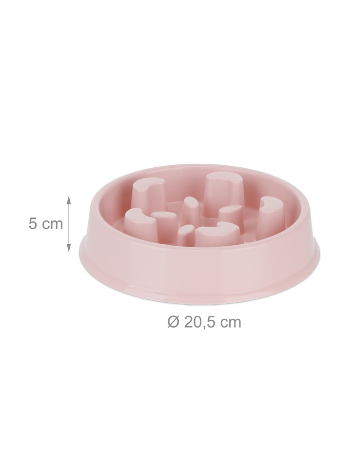 relaxdays 2 x Anti Schling Napf in Rosa günstig kaufen onesize