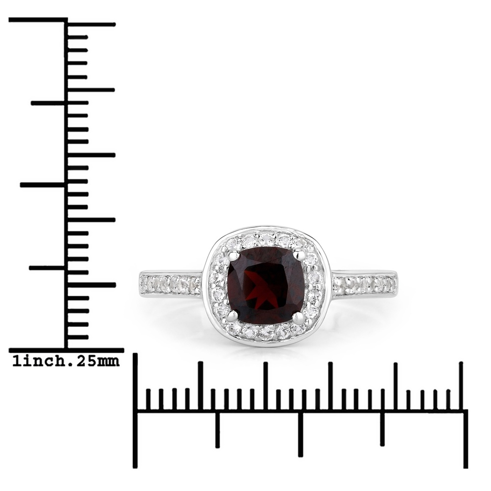 Rafaela Donata Bague Argent sterling Grenat en Argent Bague