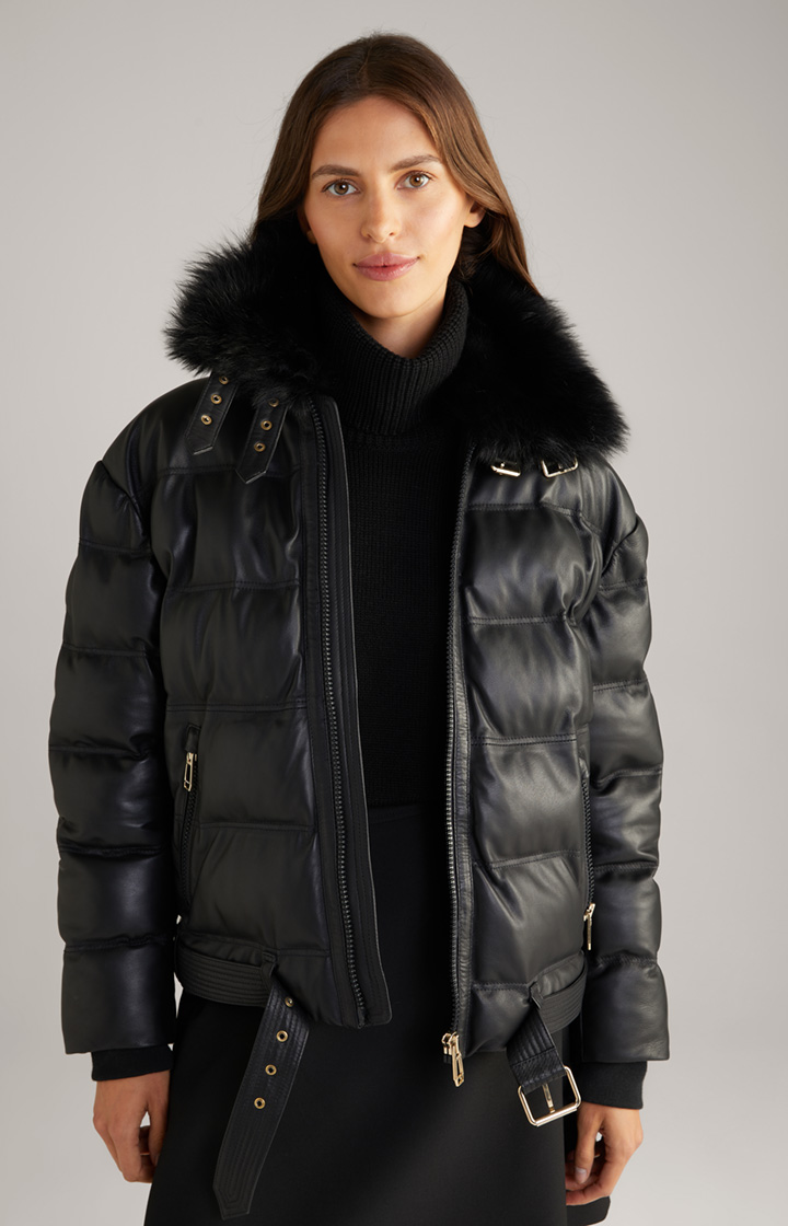 Lederjacke in Schwarz