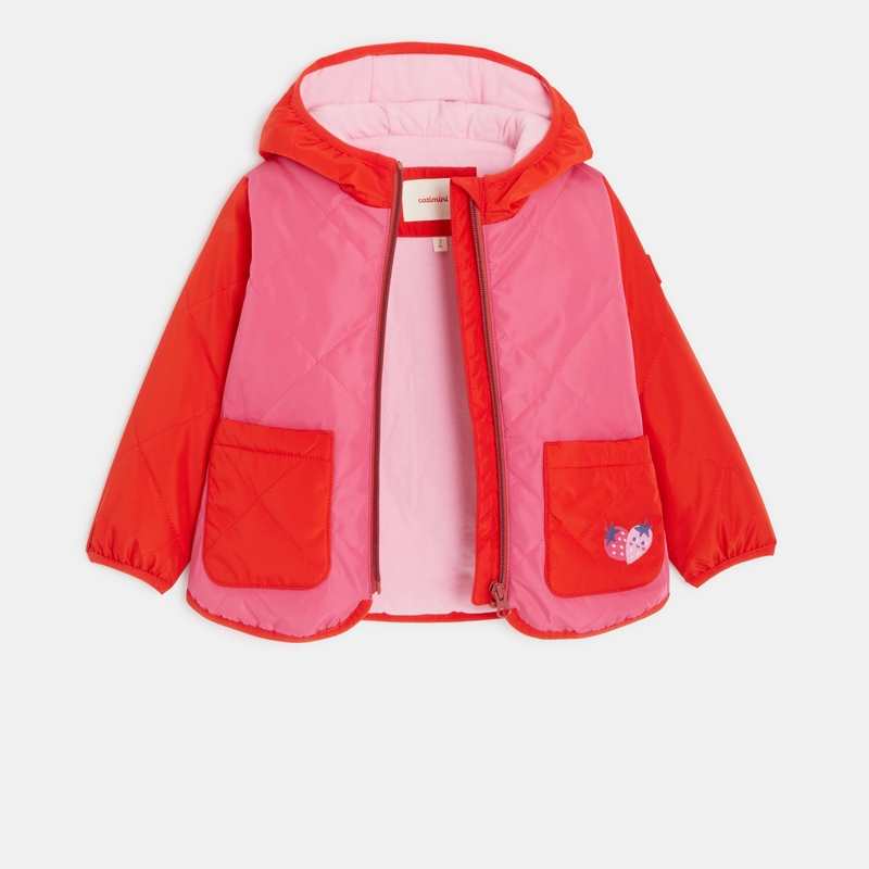 Blouson bébé fille rose et rouge bébé fille Catimini